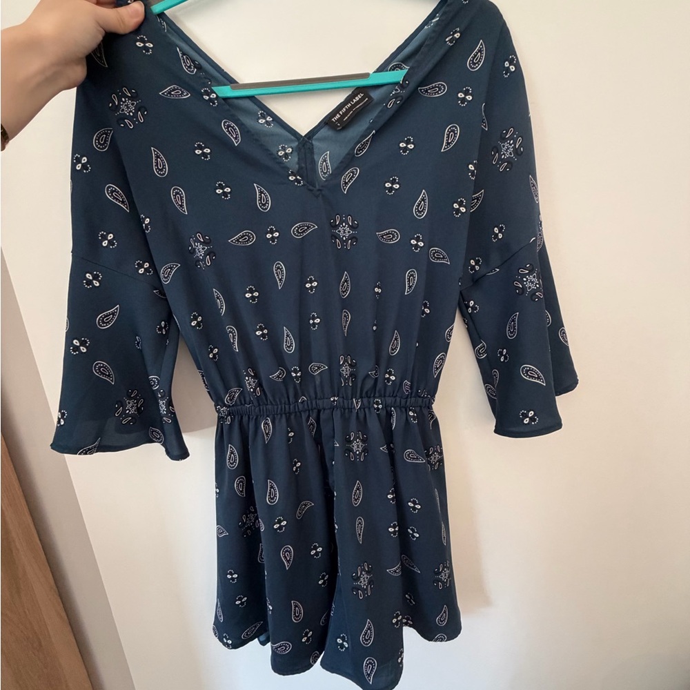The Fifth Label Navy Paisley Romper, Size S